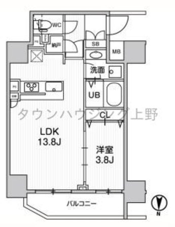 ジェノヴィア南千住スカイガーデンの物件間取画像